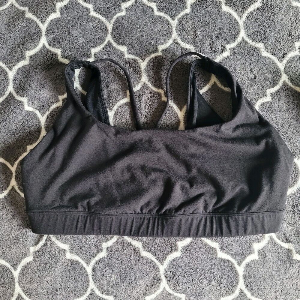 Athleta Black Strappy Sports Bra